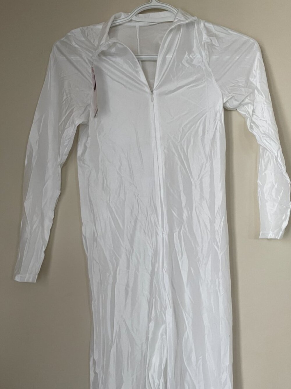White Zip Front Bodysuit Costume
